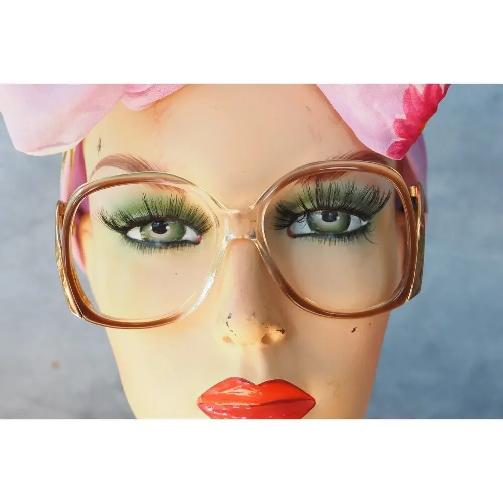 Vintage 1970s Eyeglasses Grandma Chic Boho Festival NOS Jackie O USA 52-15